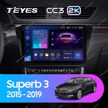 Штатная магнитола Teyes CC3 2K 4/64 Skoda Superb 3 (2015-2026)