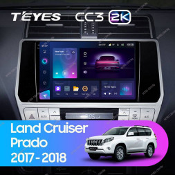 Штатная магнитола Teyes CC3 2K 4/64 Toyota Land Cruiser Prado 150 (2017-2021)