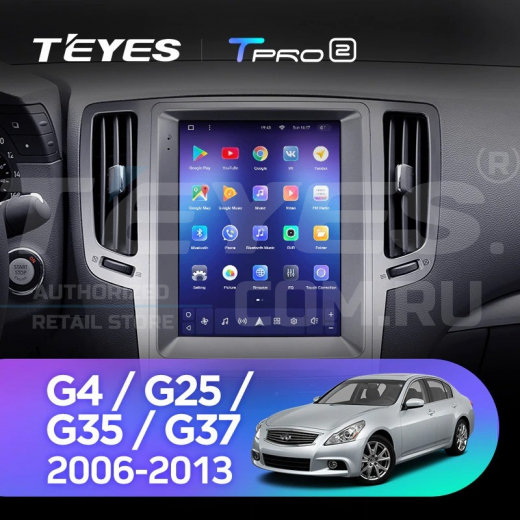 Штатная магнитола Tesla style Teyes TPRO 2 4/32 Infiniti G4 G25 G35 G37 2006-2013 — 