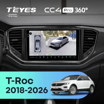 Штатная магнитола Teyes CC4 Pro 360 8/128 Volkswagen T-Roc (2018-2026) China