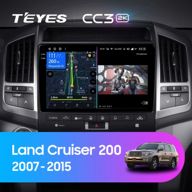 Штатная магнитола Teyes CC3 2K 360 6/128 Toyota Land Cruiser 11 200 (2007-2015) F3 Тип-C