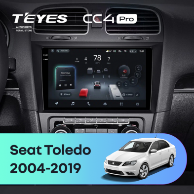 Штатная магнитола Teyes CC4 Pro 8/128 Seat Toledo (2004-2019)