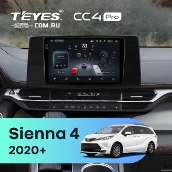Штатная магнитола Teyes CC4 Pro 12/256 Toyota Sienna 4 (2020-2026)