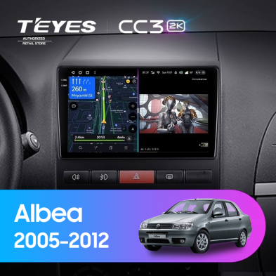 Штатная магнитола Teyes CC3 2K 6/128 Fiat Albea (2005-2012)