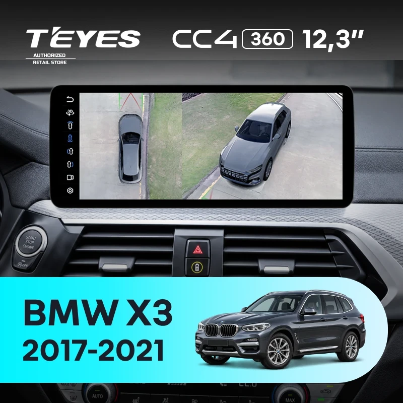Штатная магнитола Teyes CC4 12.3" 360 8/128 BMW X3 (G01) (2017-2021) (NBT, EVO)