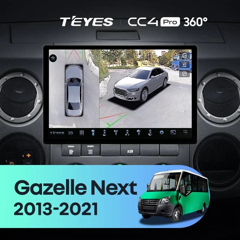 Штатная магнитола Teyes CC4 Pro 360 8/128 GAZ Gazelle Next (2013-2021) F3 (11")
