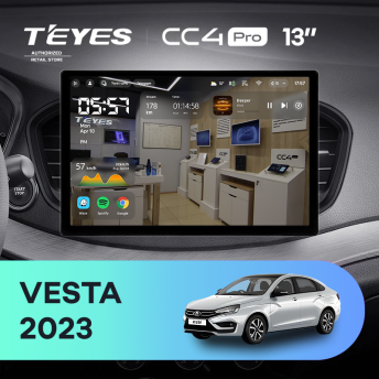 Штатная магнитола Teyes CC4 Pro 8/128 Lada Vesta 2023+ F2 Тип-A (13")