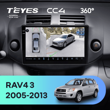 Штатная магнитола Teyes CC4 360 6/64 Toyota RAV4 3 XA30 (2005-2013) F2 10"