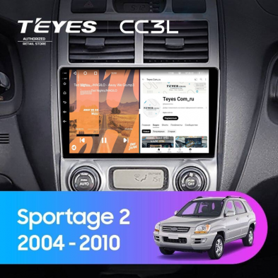 Штатная магнитола Teyes CC3L 4/64 Kia Sportage 2 (2004-2010)