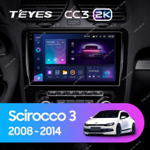 Штатная магнитола Teyes CC3 2K 6/128 Volkswagen Scirocco (2008-2014) F1