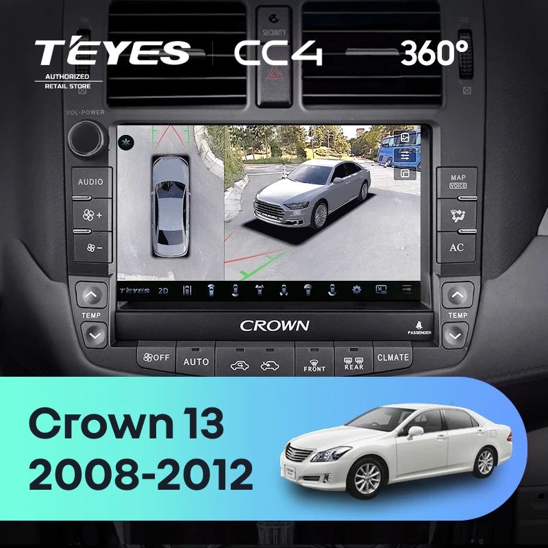 Штатная магнитола Teyes CC4 360 8/128 Toyota Crown 13 S200 (2008-2012) Тип-B