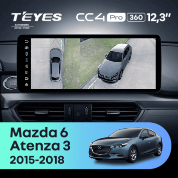 Штатная магнитола Teyes CC4 Pro 12.3" 360 8/128 Mazda 6 GJ GL (2015-2018) Тип-B