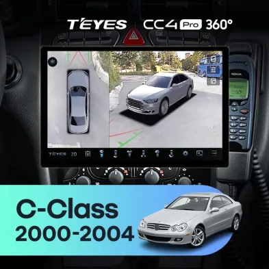 Штатная магнитола Teyes CC4 Pro 360 12/256 Mercedes-Benz C/CLK-Class S203 W203 W209 A209 (2000-2005) F1 (13")