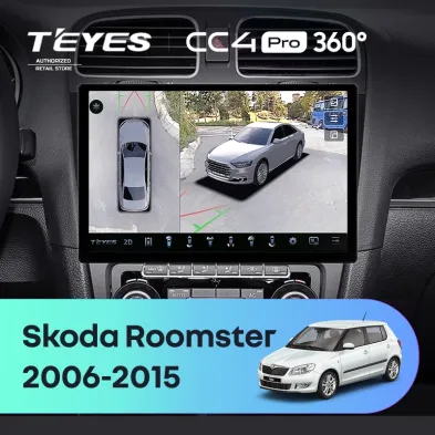 Штатная магнитола Teyes CC4 Pro 360 12/256 Skoda Roomster (2006-2015) (11")