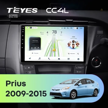 Штатная магнитола Teyes CC4L 6/64 с DTS Toyota Prius 3 XW30 (2009-2015) F2 правый руль