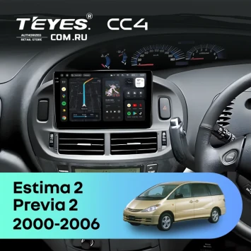 Штатная магнитола Teyes CC4 6/64 Toyota Previa 2 (2000-2006) Правый руль