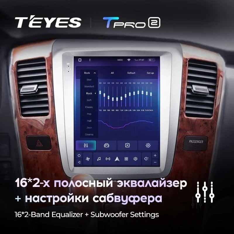 Штатная магнитола Tesla style Teyes TPRO 2 6/128 Toyota Alphard 1 H10 (2005-2008) F2