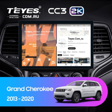 Штатная магнитола Teyes CC3 2K 6/128 Jeep Grand Cherokee WK2 (2013-2020) F1 (11&quot;)