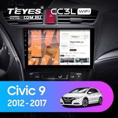 Штатная магнитола Teyes CC3L WiFi 2/32 Honda Civic 9 FK FB (2012-2017)