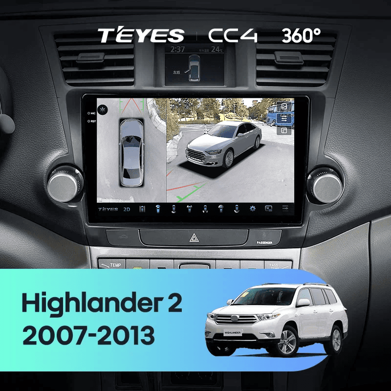 Штатная магнитола Teyes CC4 360 8/128 Toyota Highlander 2 XU40 (2007-2013) F3 9"