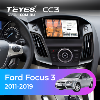 Штатная магнитола Teyes CC3 4/32 Ford Focus 3 (2011-2019) (черная) F3