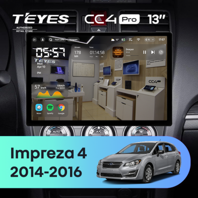 Штатная магнитола Teyes CC4 Pro 8/128 Subaru Impreza 4 (2014-2016) (13&quot;)