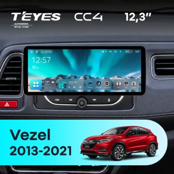 Штатная магнитола Teyes CC4 12.3" 6/64 Honda Vezel 1 (2013-2021) Тип-B
