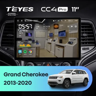 Штатная магнитола Teyes CC4 Pro 12/256 Jeep Grand Cherokee WK2 (2013-2020) F1 (11")