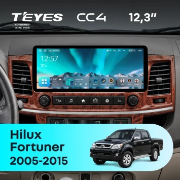 Штатная магнитола Teyes CC4 12.3" 6/64 Toyota Fortuner (2008-2015) (с конд., без кнопок на руле)