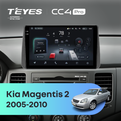 Штатная магнитола Teyes CC4 Pro 8/128 Kia Magentis 2 (2005-2010)