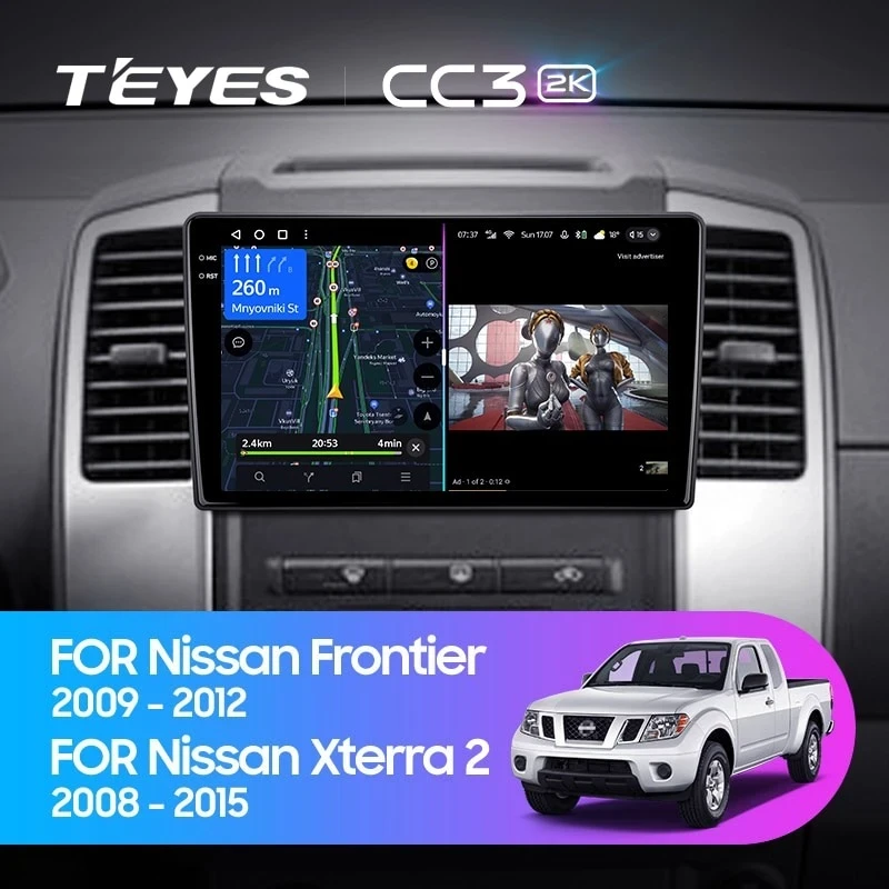 Штатная магнитола Teyes CC3 2K 4/64 Nissan Xterra 2 N50 (2008-2015)