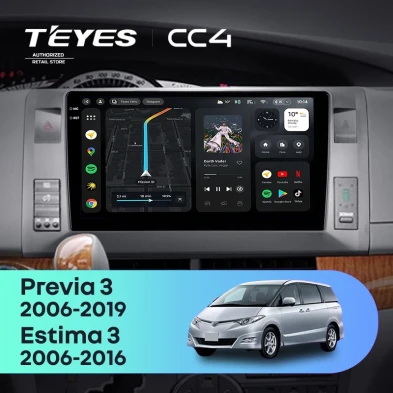 Штатная магнитола Teyes CC4 6/64 Toyota Previa, Estima AHR20 XR50 (2006-2019)