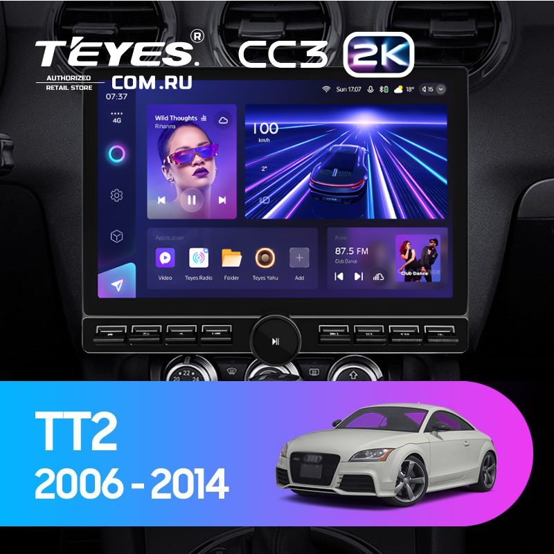 Штатная магнитола Teyes CC3 2K 6/128 Audi TT 2 (2006-2014) (13&quot; с кнопками)