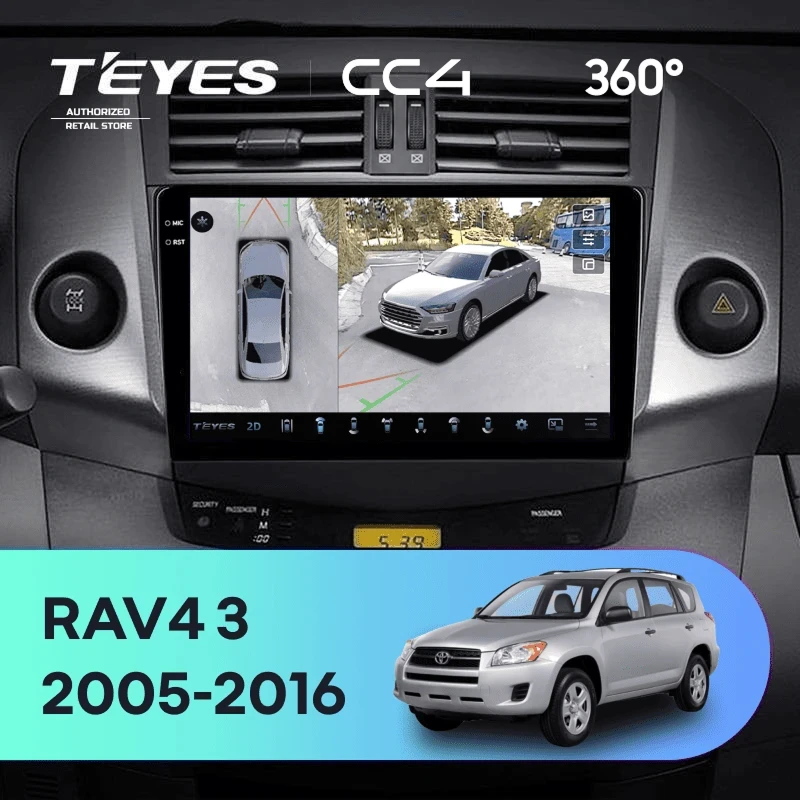Штатная магнитола Teyes CC4 360 6/64 Toyota RAV4 3 XA30 (2005-2016) F1 9"