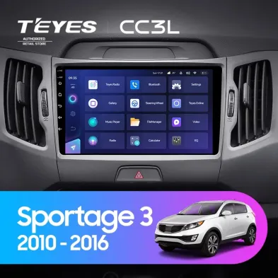 Штатная магнитола Teyes CC3L 4/64 Kia Sportage 3 SL (2010-2016) Тип-A