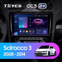 Штатная магнитола Teyes CC3 2K 6/128 Volkswagen Scirocco (2008-2014) F2
