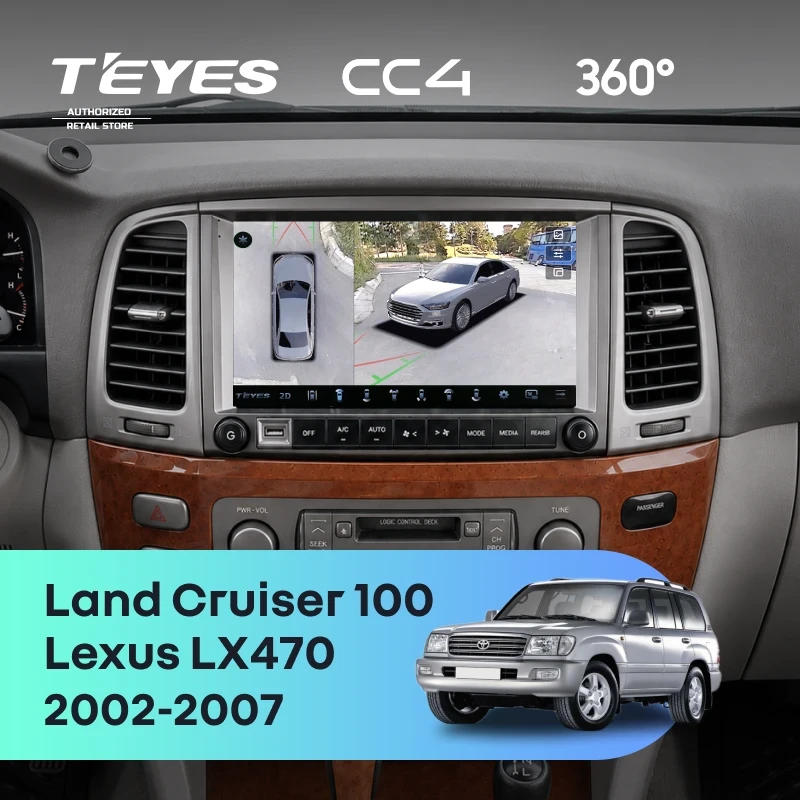 Штатная магнитола Teyes CC4 360 8/128 Lexus LX470 (2002-2007) F2 Тип-C