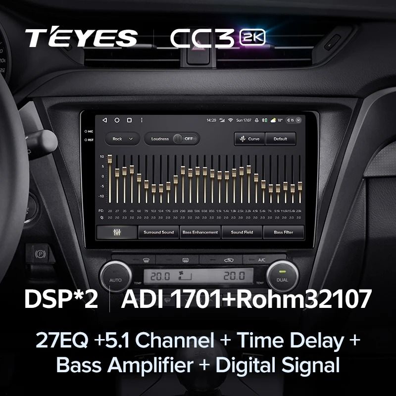 Штатная магнитола Teyes CC3 2K 4/32 Toyota Avensis 3 (2015-2018) F2