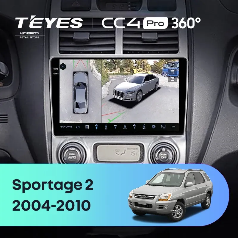Штатная магнитола Teyes CC4 Pro 360 12/256 Kia Sportage 2 (2004-2010)