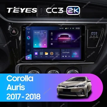 Штатная магнитола Teyes CC3 2K 360 6/128 Toyota Corolla (2017-2018) Тип-A