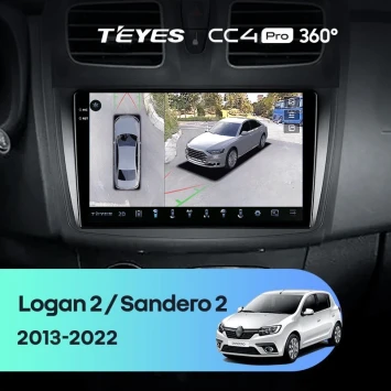 Штатная магнитола Teyes CC4 Pro 360 8/128 Renault Logan 2 (2012-2022) F2