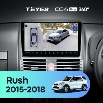 Штатная магнитола Teyes CC4 Pro 360 8/128 Toyota Rush (2015-2018) Правый руль
