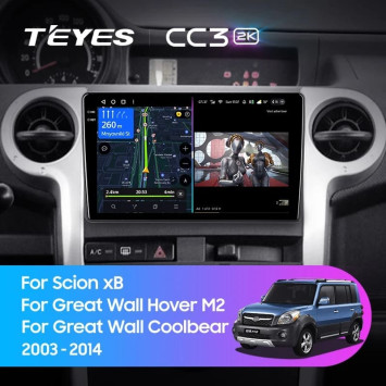 Штатная магнитола Teyes CC3 2K 360 6/128 Scion xB (2003-2007)