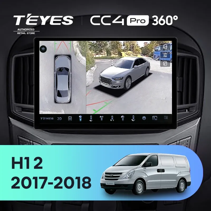 Штатная магнитола Teyes CC4 Pro 360 12/256 Hyundai H1 2 (2015-2021) F2 (13")