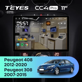 Штатная магнитола Teyes CC4 Pro 12/256 Peugeot 408 1 T7 (2012-2020) (11")