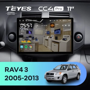 Штатная магнитола Teyes CC4 Pro 12/256 Toyota RAV4 3 XA30 (2005-2013) F2 (11")