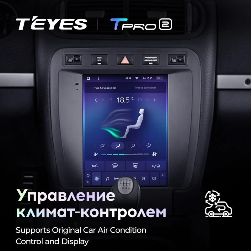 Штатная магнитола Tesla style Teyes TPRO 2 6/128 Porsche Cayenne 1 9PA (2002-2010)