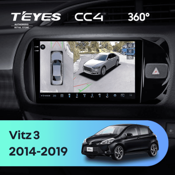 Штатная магнитола Teyes CC4 360 6/64 Toyota Vitz III XP130 (2014-2019) Правый руль