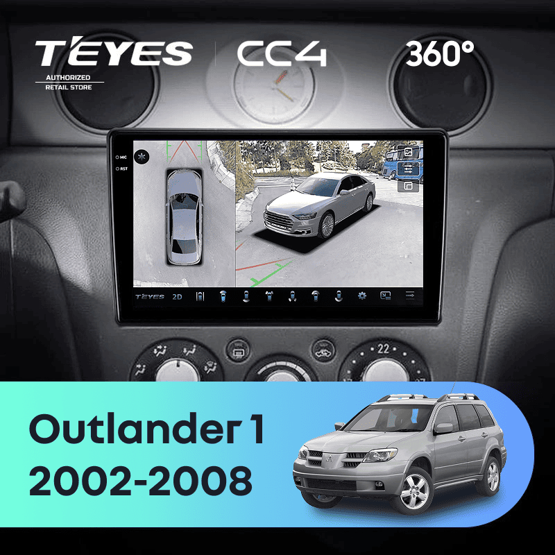 Штатная магнитола Teyes CC4 360 6/64 Mitsubishi Outlander 1 (2002-2008) F2