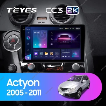 Штатная магнитола Teyes CC3 2K 4/64 SsangYong Actyon C100 (2005-2011)